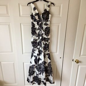 Mermaid Style Floral Formal Prom Dress